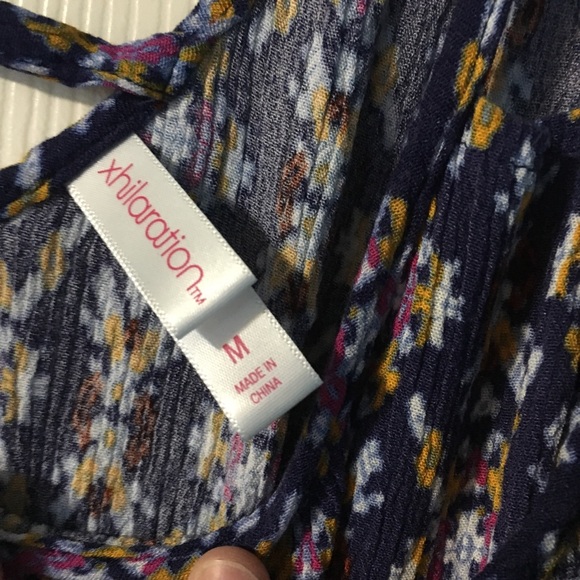 Dark blue Patterned tank top - Picture 2 of 3